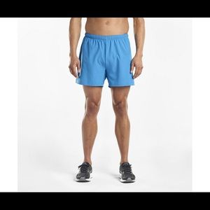 Saucony Mens Throttle 5” Short Blue